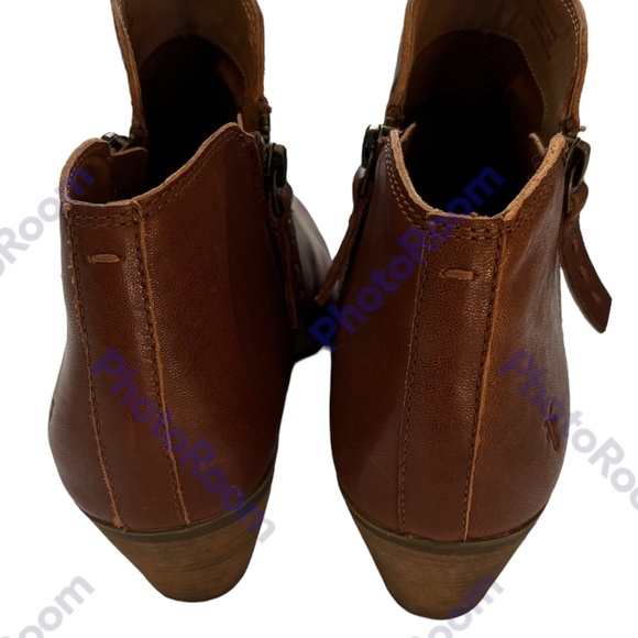 Frye Judith Leather Ankle Boots in Whiskey Leather Brown Size 9 - Picture 5 of 7